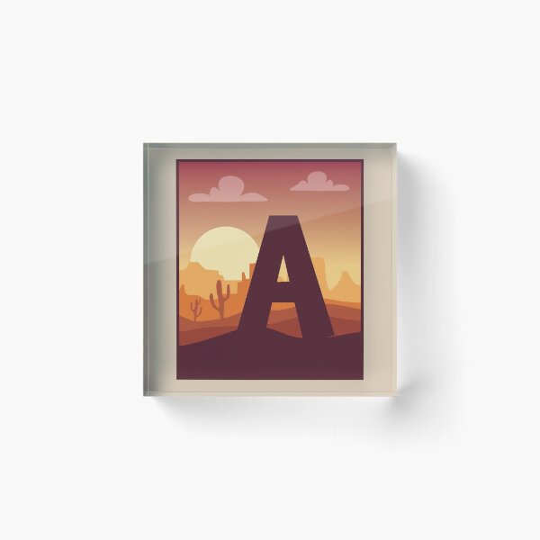 Item preview, Letter A - In The Desert designed and sold by pixelinga.