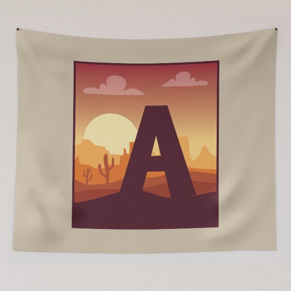 Item preview, Letter A - In The Desert designed and sold by pixelinga.