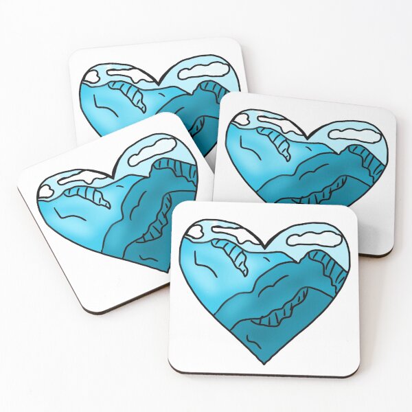 Item preview, Blue mountain heart designed and sold by Aminah Shaikh.