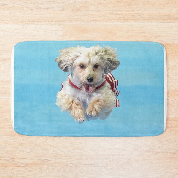 Item preview, Yorkiepoo cheerleader doing agility designed and sold by Karen Dayton.