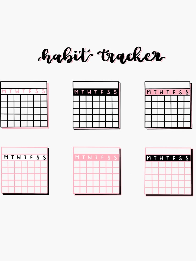 Habit Tracker Sticker Sheet