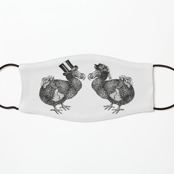 Mr and Mrs Dodo | Dodo Couple | Vintage Dodos | Black and White | Kids Mask