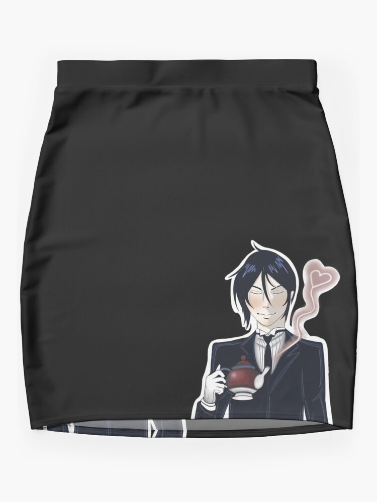 Sebastian Black Butler Kuroshitsuji With Tea | Mini Skirt