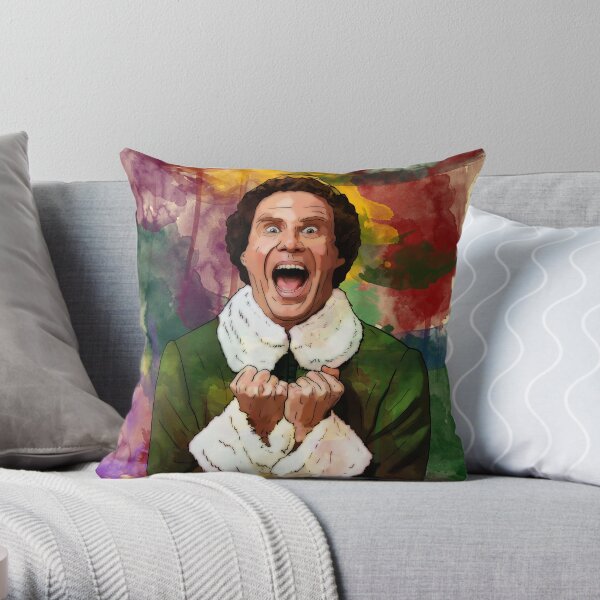 Elf - SANTA'S COMING! Throw Pillow