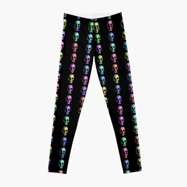 rainbow skulls Leggings