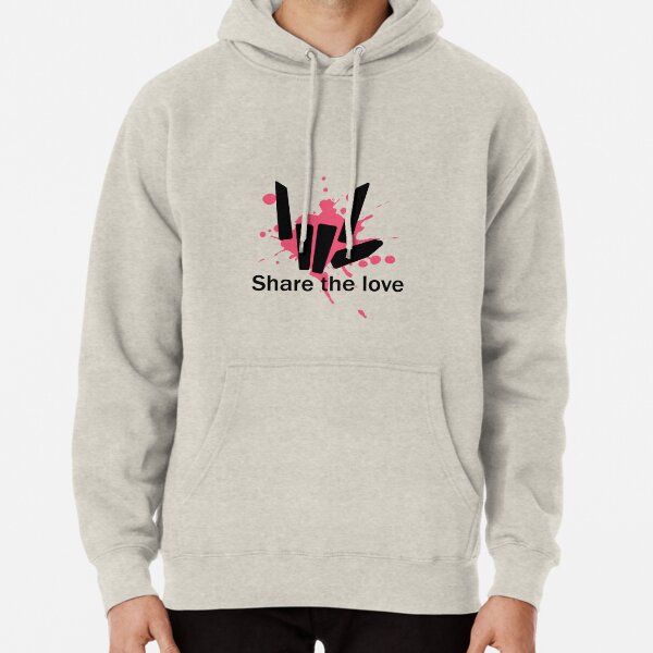 share the love pink hoodie