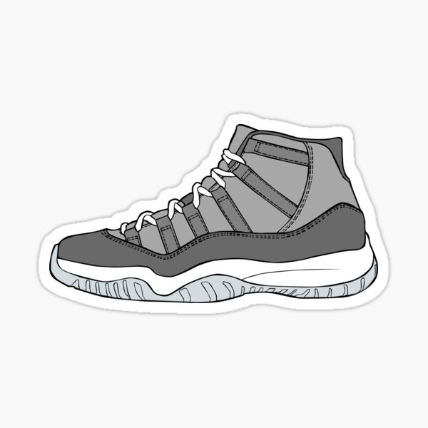 J11 Cool Grey New Sticker