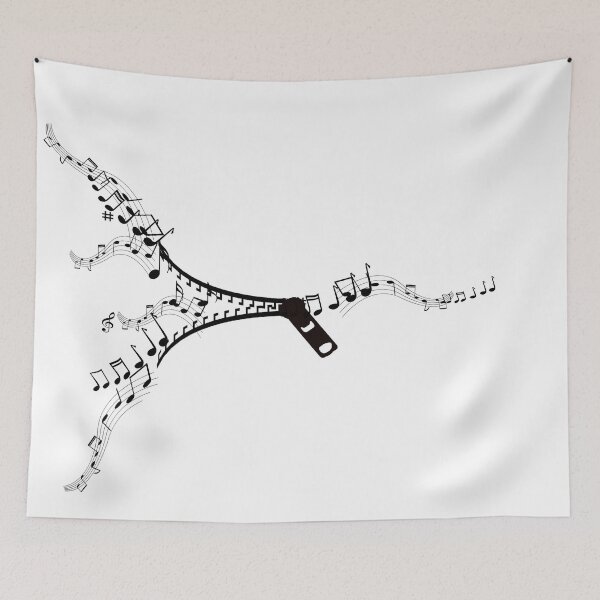 Item preview, music note zipper designed and sold by Stephanie  Skeem.