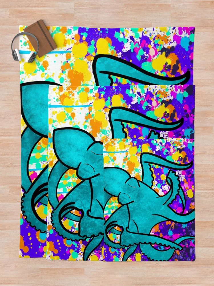 Thumbnail 5 of 6, Throw Blanket, Inktopus (Large) designed and sold by Ragpamuffin.