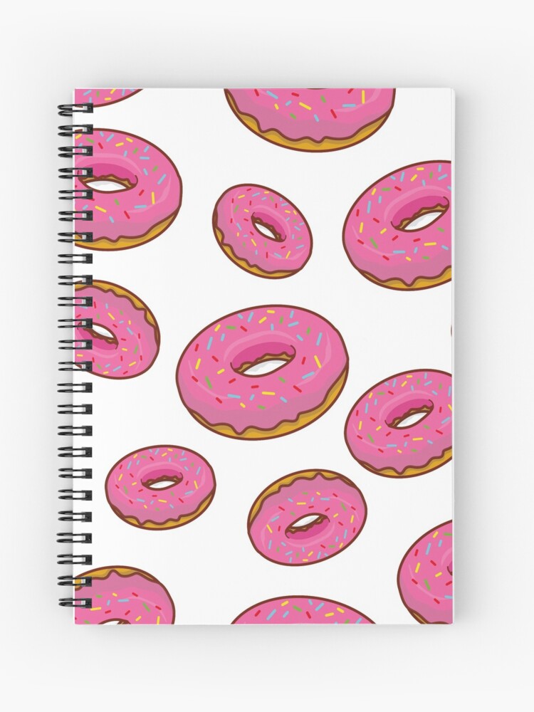 Cuaderno de espiral «fondo - donas - dibujos - patron - costuras» de  ArtCityDesings | Redbubble