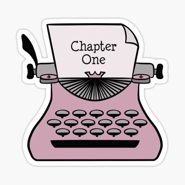 Vintage Rose Typewriter Sticker