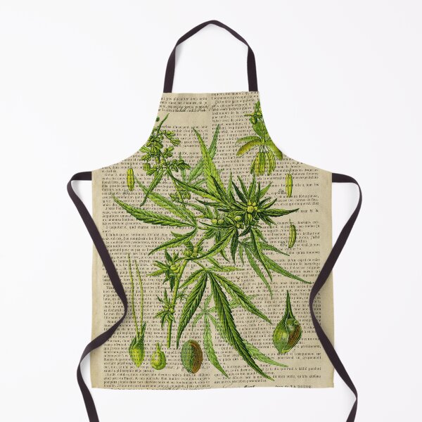 Item preview, Botanical print, on old book page - cannabis designed and sold by Art by Lilia.