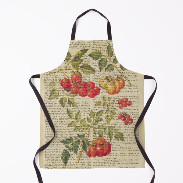 Item preview, Botanical print, on old book page - garden vegetables - tomatoes designed and sold by Art by Lilia.
