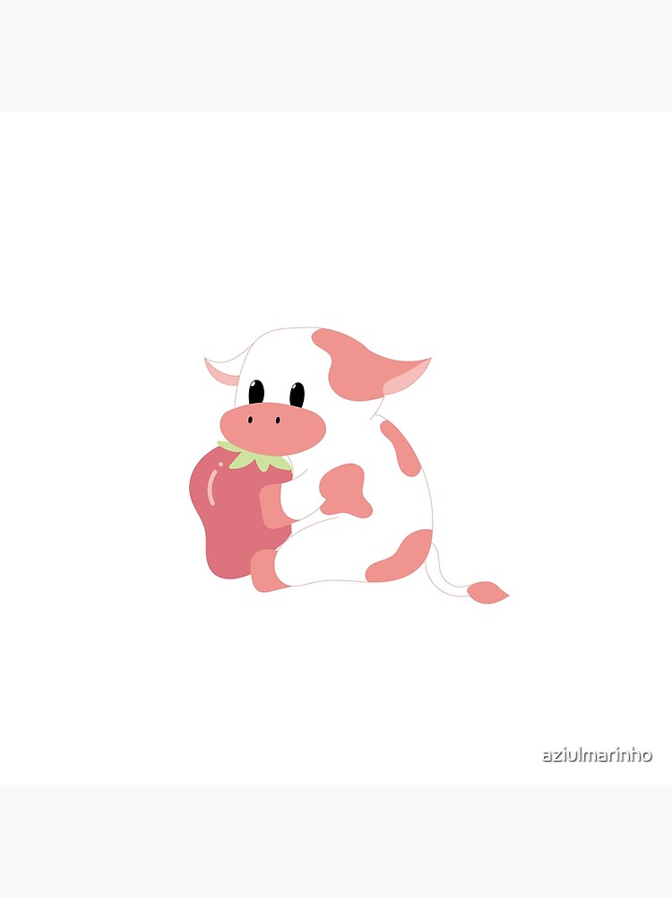 Strawberry Cow kawaii Poster for Sale by MayBK