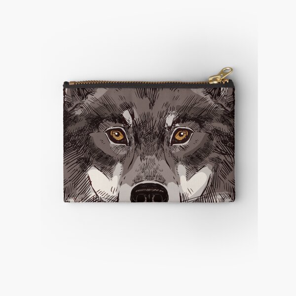 Artikelvorschau, Wolf auf braun gestresstem Hintergrund entworfen und verkauft von JacieDesigns.