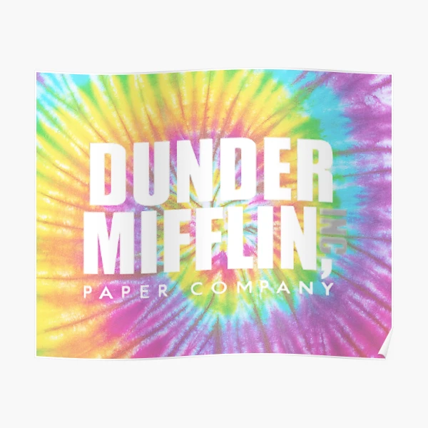 Dunder Mifflin Logo - The Office Tie Dye TShirt
