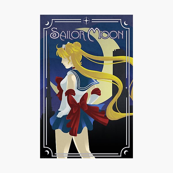 Art Deco style Sailor Moon Photographic Print