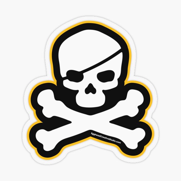 Pittsburgh Jolly Roger Transparent Sticker