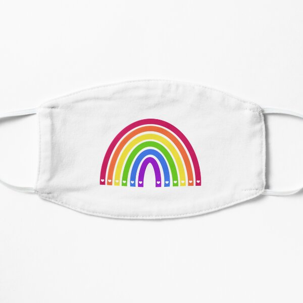 Rainbow with Hearts Mask