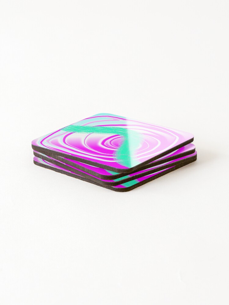 Thumbnail 4 of 5, Coasters (Set of 4), Vaporwave pattern designed and sold by RKSDesigns.