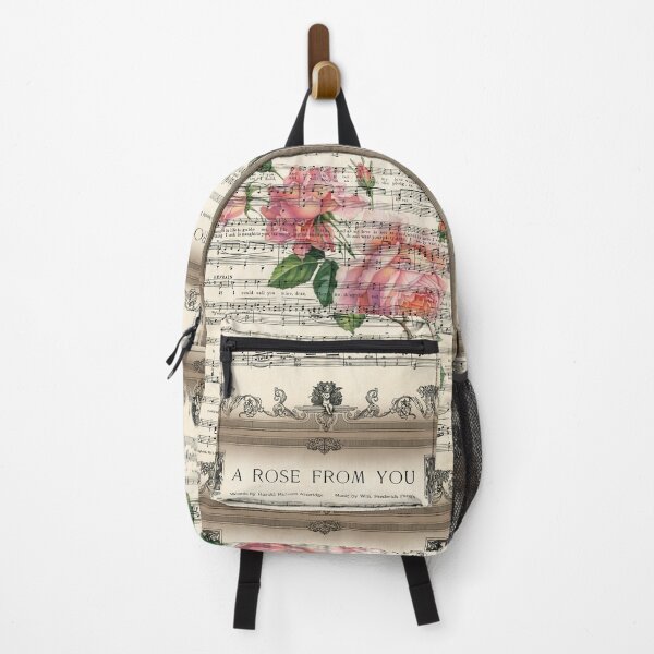 Item preview, Botanical print on vintage music sheet - A rose from you music designed and sold by Art by Lilia.