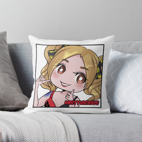 Pigtail Girl Throw Pillow