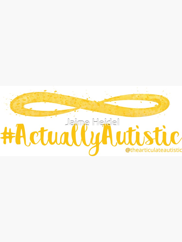 The Articulate Autistic Gold Infinity Logo by jaime06492