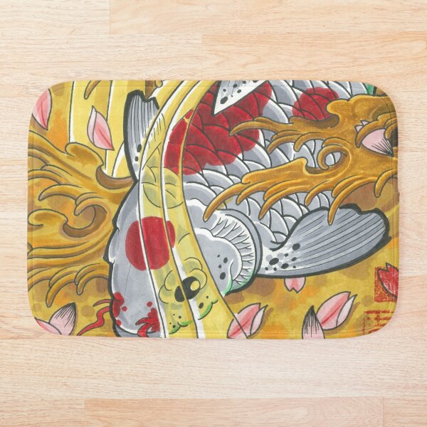 Koi & Yellow River Bath Mat