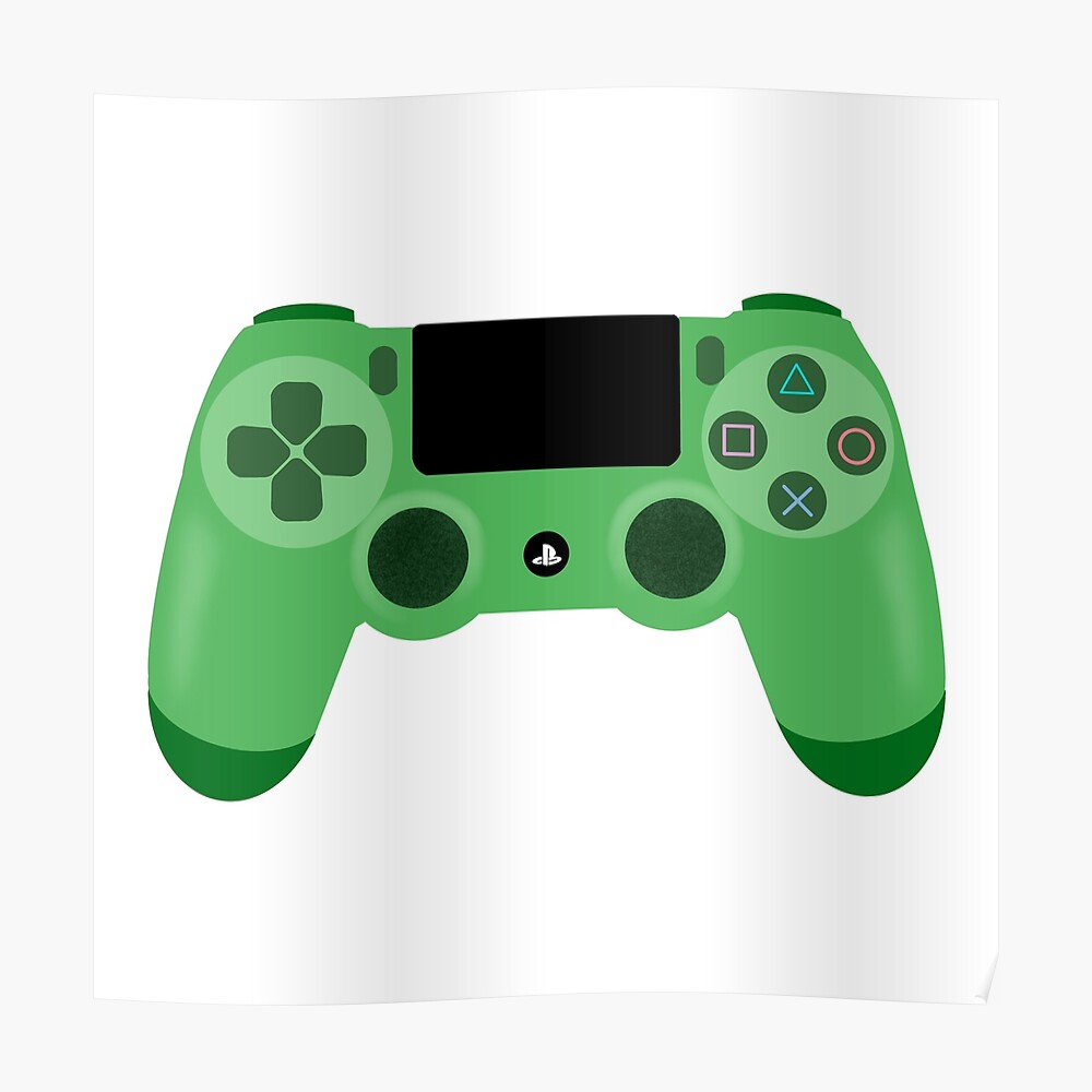 green playstation controller