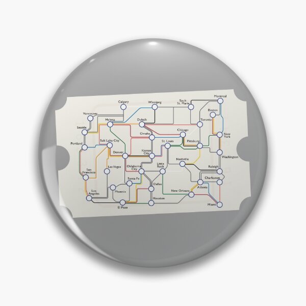 Item preview, US Railroad - Ticket To Ride - Subway Map designed and sold by brainthought.