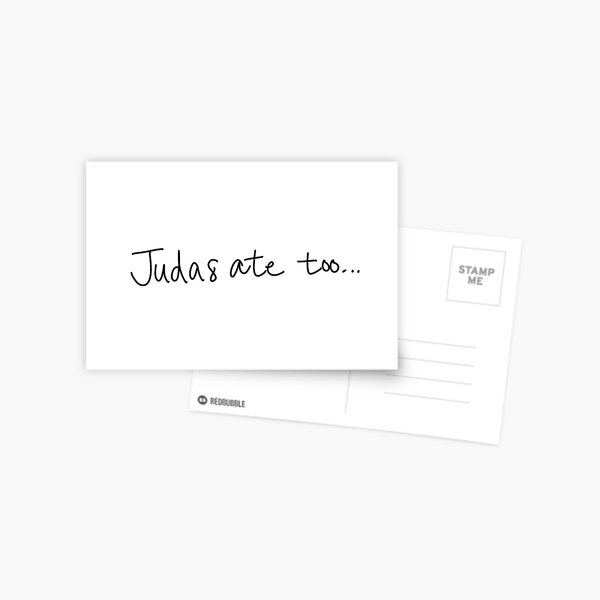 Judas ate too Sticker for Sale by Llindsey3  Redbubble