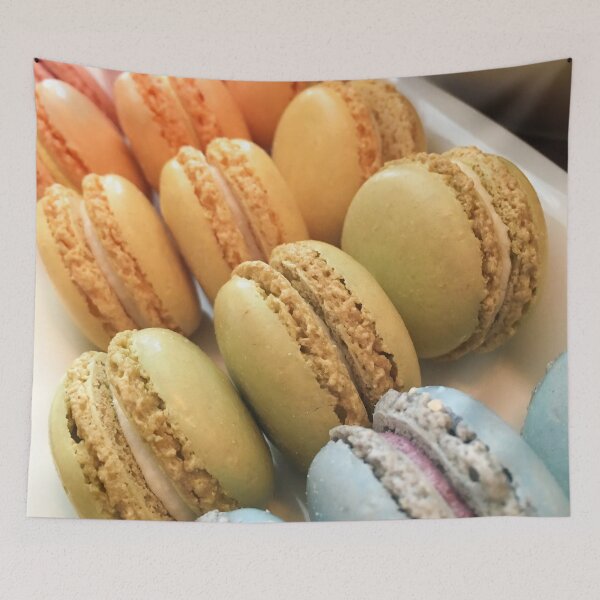 Item preview, Pastel colorful rainbow macaron desserts designed and sold by stina-bee.