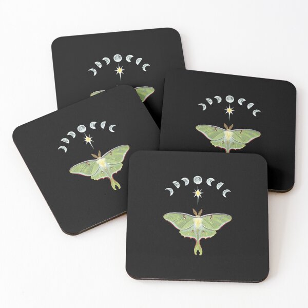 Item preview, Luna moth and moon phases designed and sold by AcuaLea.