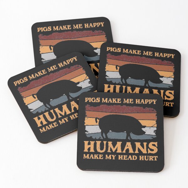 Item preview, Pigs Make Me Happy Humans Make My Head Hurt designed and sold by sesa10.