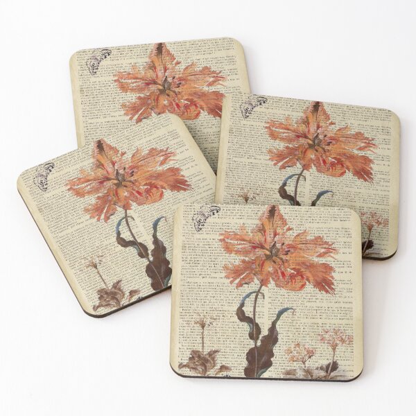 Item preview, Botanical print, on old book page - lily designed and sold by Art by Lilia.