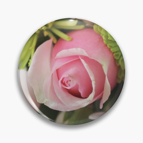 Item preview, Bouquet of pink roses and green mini button poms designed and sold by stina-bee.