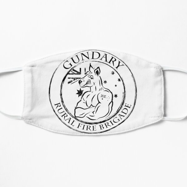 Gundary Rural Fire Brigade -Blk Flat Mask