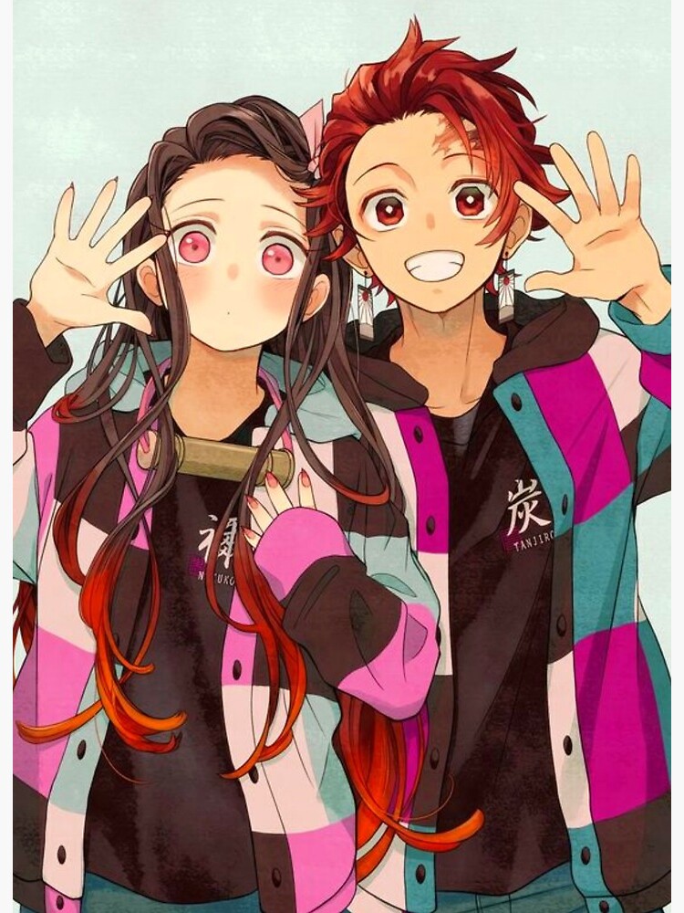 Tanjiro And Nezuko Demon Slayer Art Board Print By Espressiodesign Redbubble
