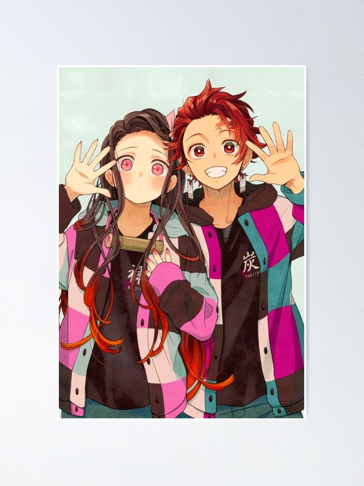 Tanjiro And Nezuko Demon Slayer Poster By Espressiodesign Redbubble