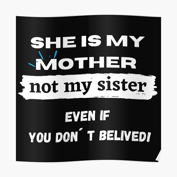Matching T Shirts Daughter and Mother Gift Poster