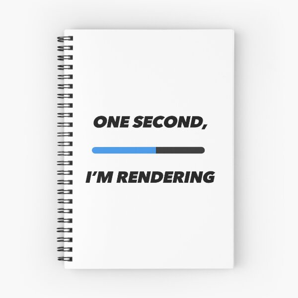 Item preview, One Second, I'm Rendering designed and sold by The Editor's Soft-Wear.