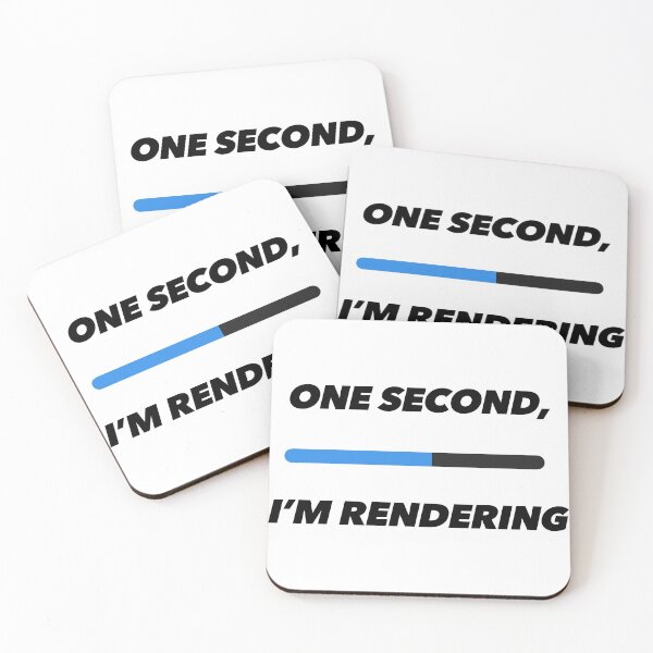Item preview, One Second, I'm Rendering designed and sold by The Editor's Soft-Wear.