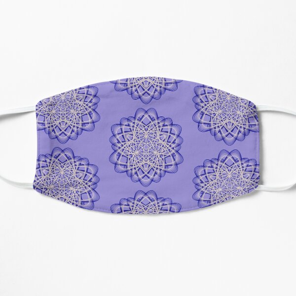 Abstract Blue Violet Atomic Swaps Flat Mask