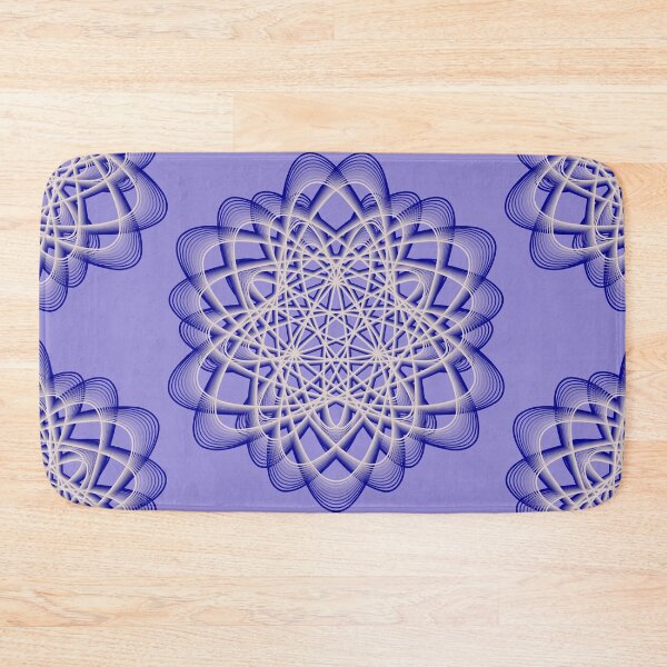 Abstract Blue Violet Atomic Swaps Bath Mat