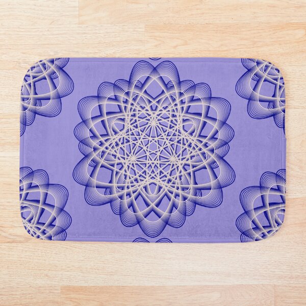 Abstract Blue Violet Atomic Swaps Bath Mat