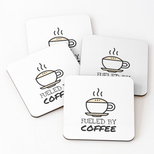 Item preview, Fueled By Coffee cute cappuccino designed and sold by quoteology.