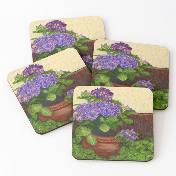 Item preview, Hydrangeas in Clay Pot designed and sold by Marcella Chapman.