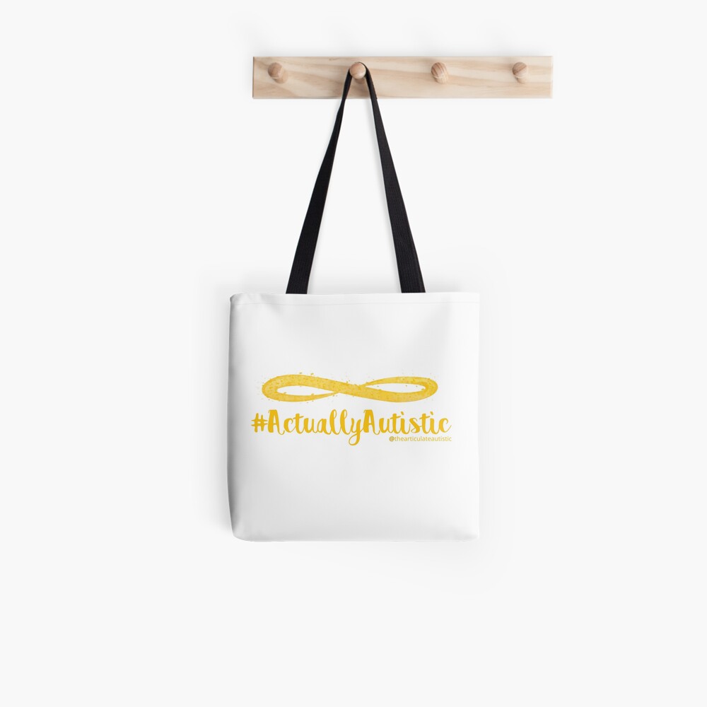 The Articulate Autistic Gold Infinity Logo Tote Bag