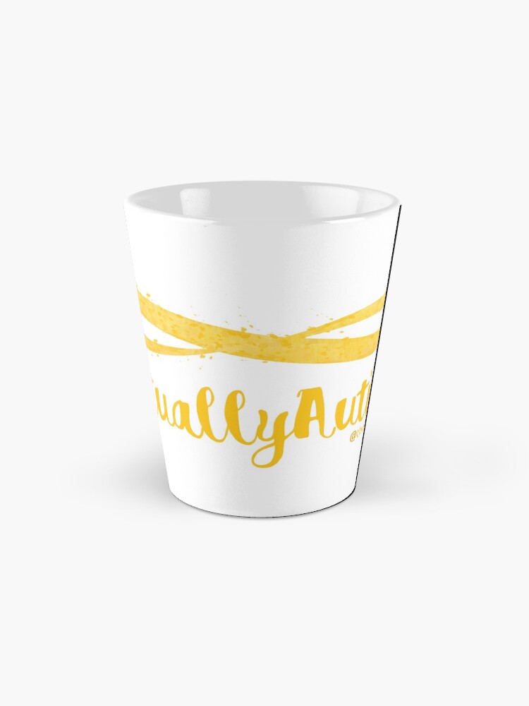 Alternate view of The Articulate Autistic Gold Infinity Logo Mug