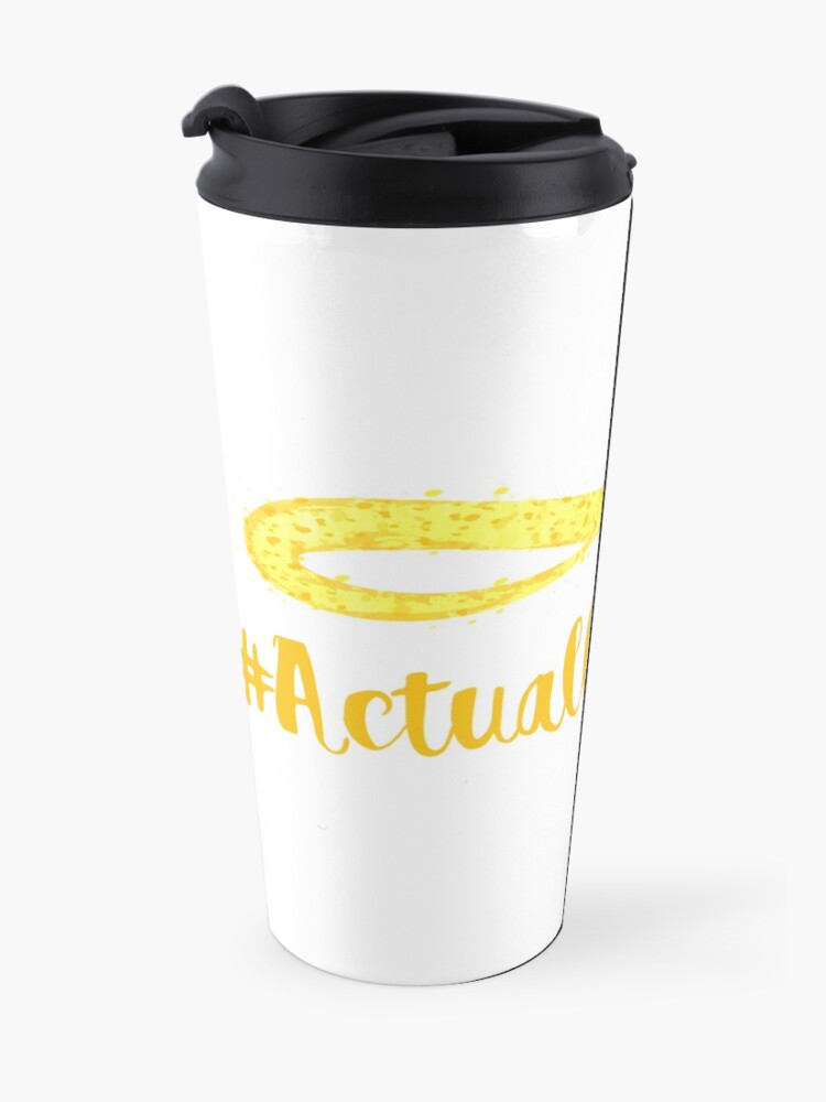 Alternate view of The Articulate Autistic Gold Infinity Logo Travel Mug